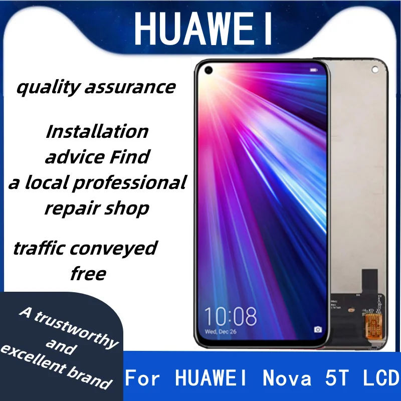 ЖК-дисплей для Huawei Nova 5 T, сенсорный экран с рамкой для замены для Nova 5 t, 5 t, YAL-L21 L61A, L61D, L71A, ЖК-экран