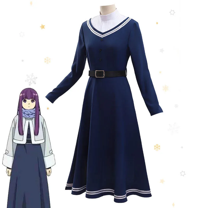 Парик для косплея фриэрена папоротника аниме платье за пределами дороги шарф