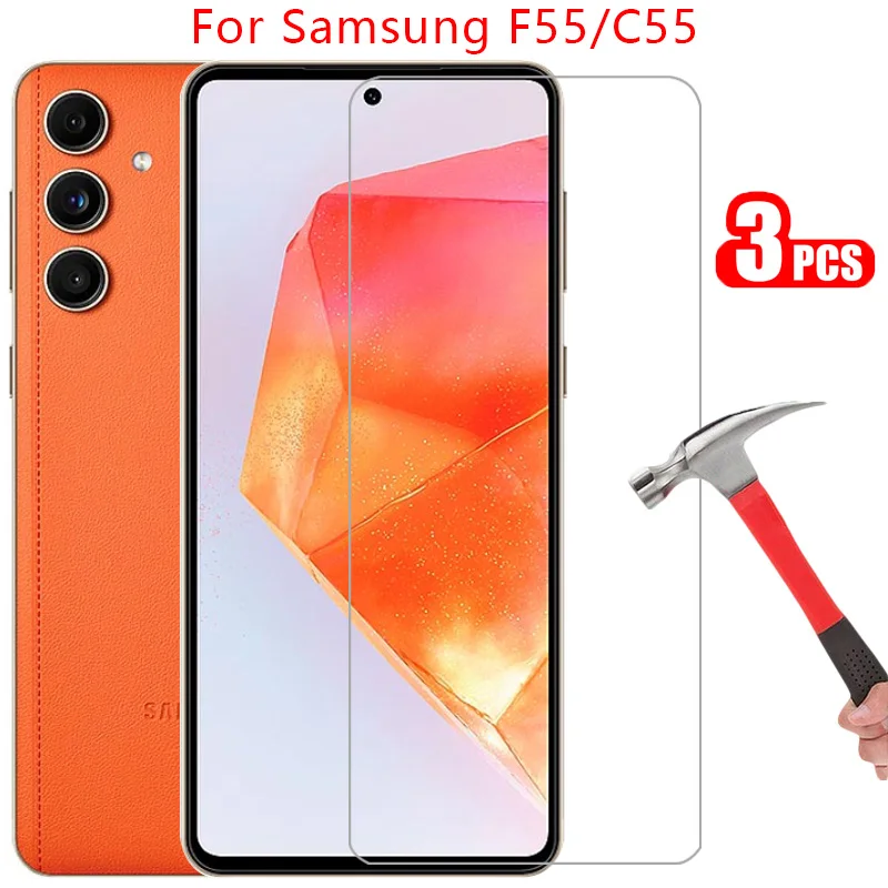 Закаленное стекло для samsung galaxy f55 c55 чехол телефона на samsungf55 f c 55 55c 55f 5g задняя