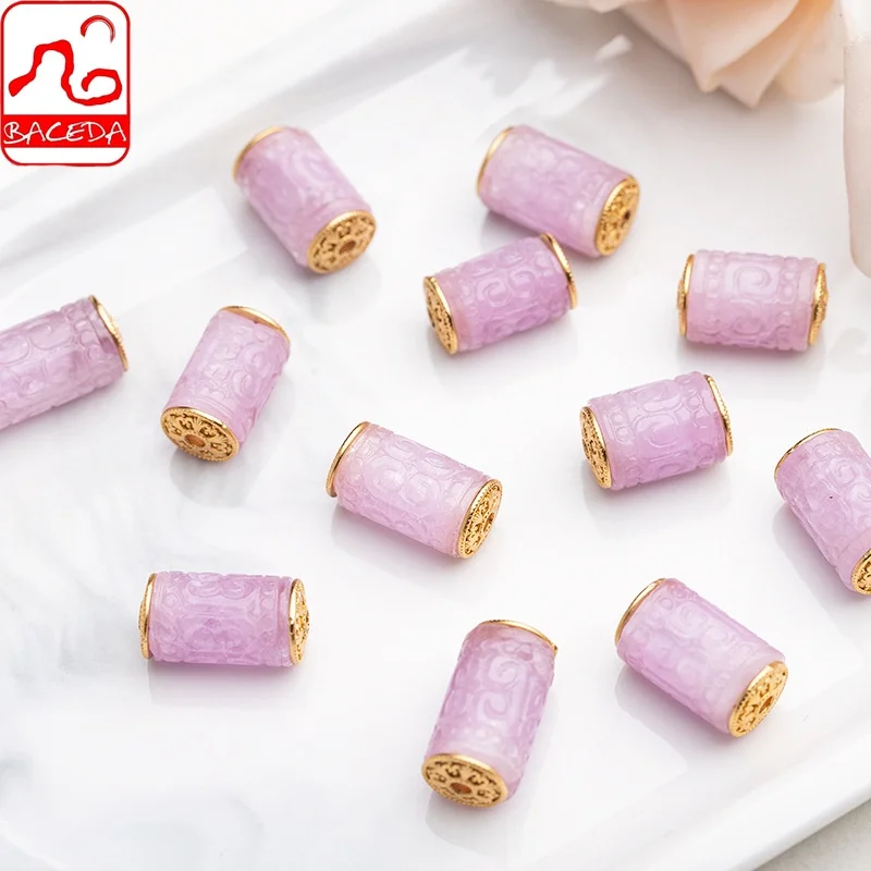 

Baceda S925 DIY Kunzite Charm with through hole