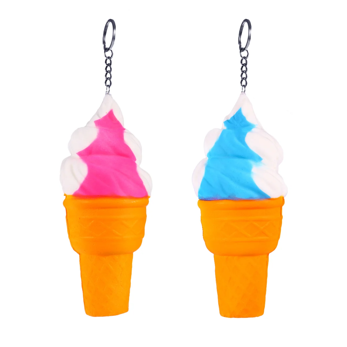 

2 Pcs Blue & Jumbo Ice Cream Cone Stress Reliever Slow Rising Extra