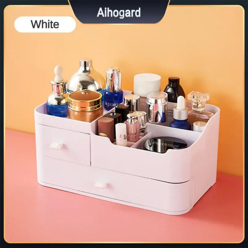 

Ящик для хранения косметики для ухода за кожей, полипропиленовый минималистичный стеллаж для хранения косметики большой емкости, стильный ящик для хранения косметики