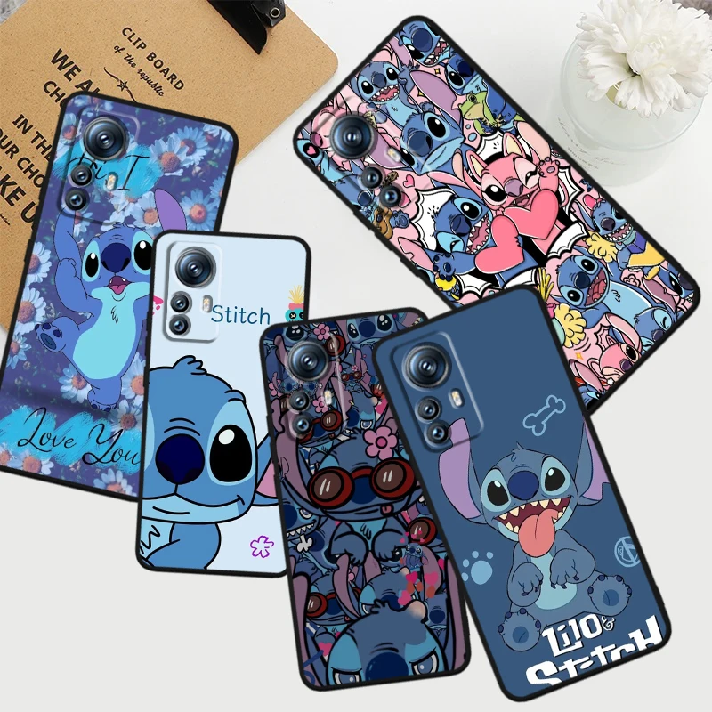 

Disney Art Stitch Angel Cool For Xiaomi Mi 13 12T 12 11T 11i 11 A3 10T 10 CC9E 9 Pro Lite Ultra 5G Black Phone Case