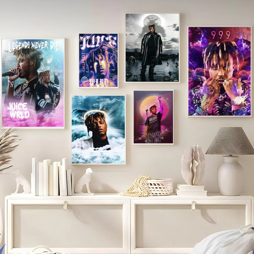 Juice WRLD рэпер классические винтажные постеры водостойкая бумажная наклейка