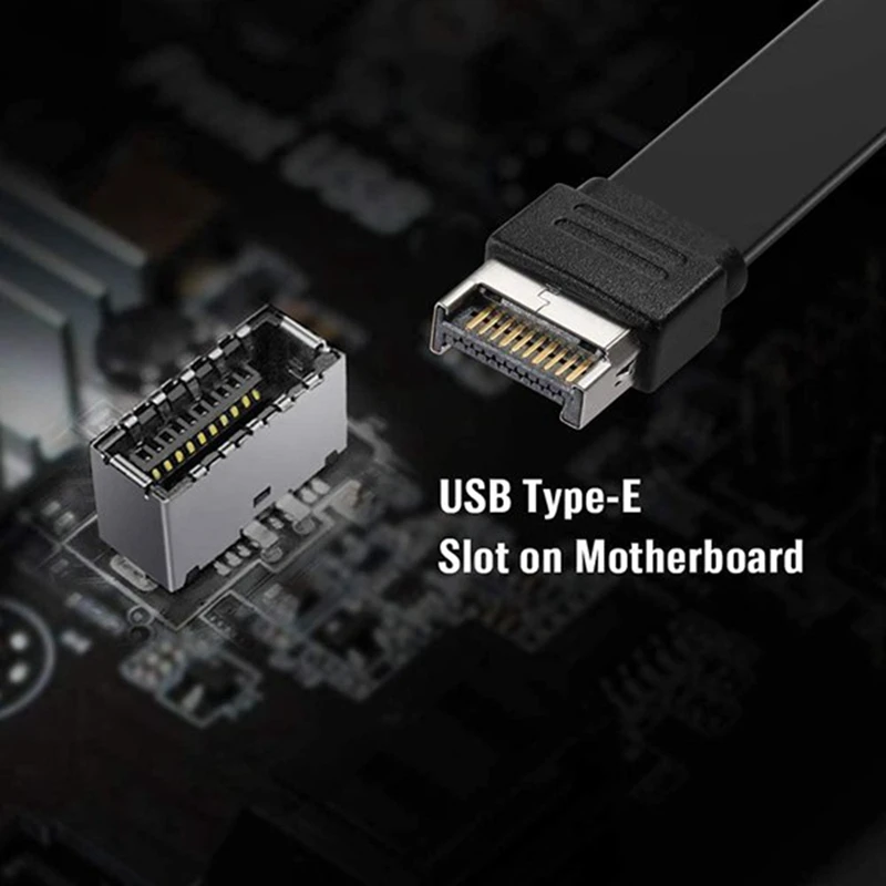 2 шт. Удлинительный кабель USB 3,1 с передней панелью типа E на Тип C, внутренний кабель адаптера Gen 2 (10 Гбитс) с 2 винтами (50 см) (art.: 3920bf691c03e) - 3920bf691c03e