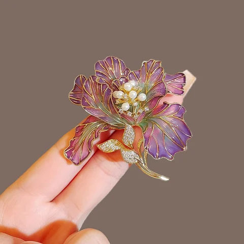 Брошь rinhoo с цветком удачи