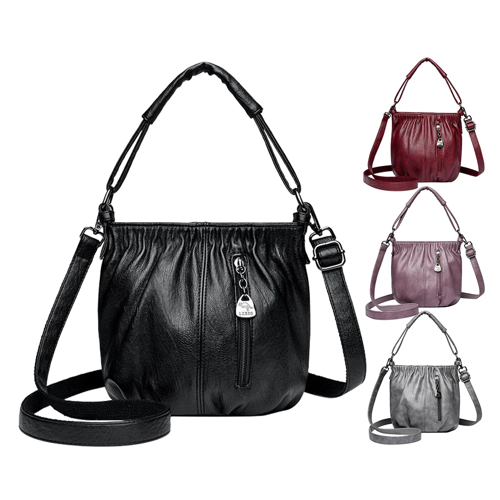 

PU Shoulder Bag Large Capacity Women Composite Shoulder Bag Waterproof Breathable Durable Scratch Resistant for Daily Leisure