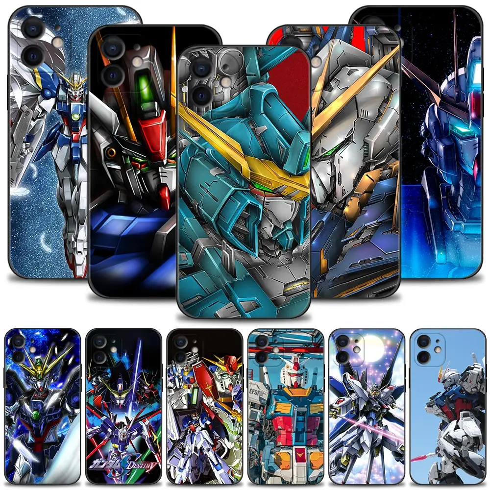 

Gundam Mobile Suit Silicone Case For Apple iPhone 13 12 11 Pro Max Mini XS Max XR X 7 8 6 6S Plus 5 5S SE 2020 Phone Cover