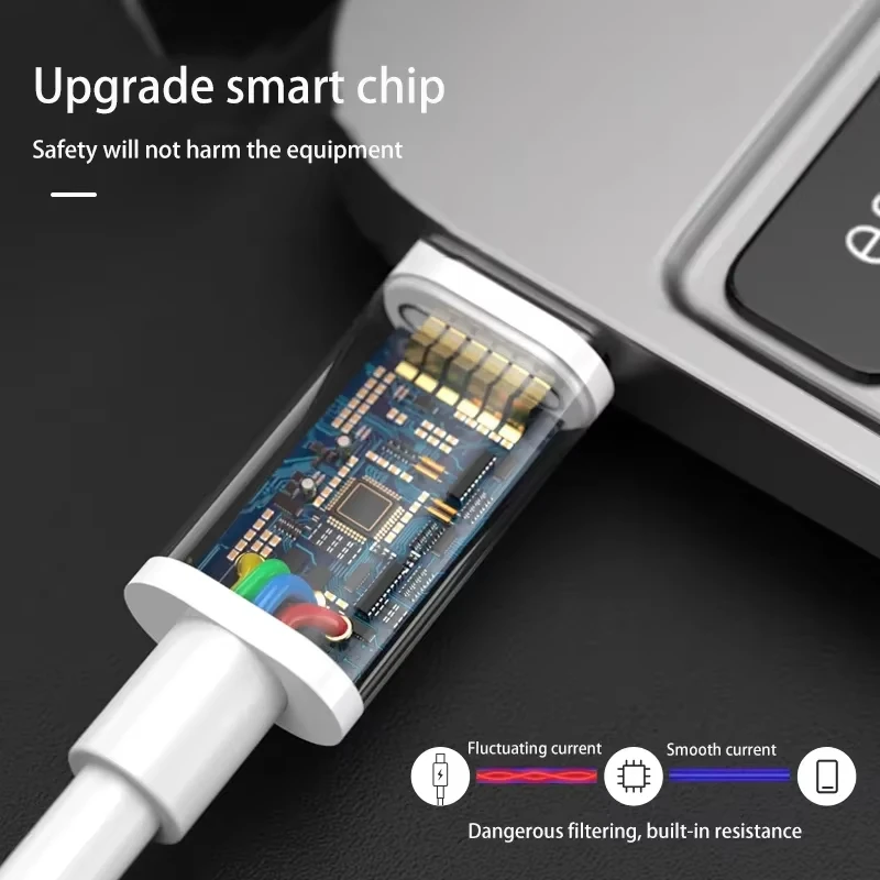 Фото NNBILI 1-3 шт. PD 100 Вт USB Type C к USB C Кабель USB C Быстрая зарядка Быстрое зарядное устройство Провод для Samsung Xiaomi USB C Кабель для передачи данных №4