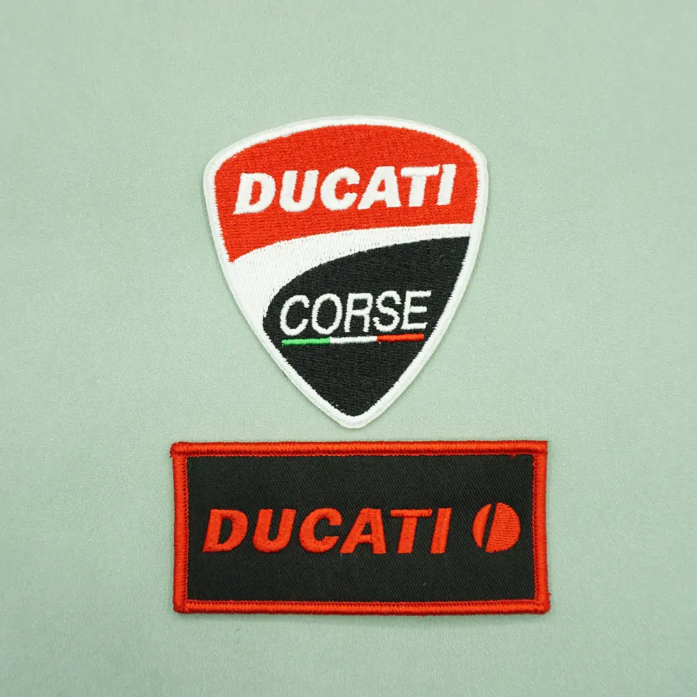 

fashion Classice Motorcycle brand logo embroidered patches with hook backing