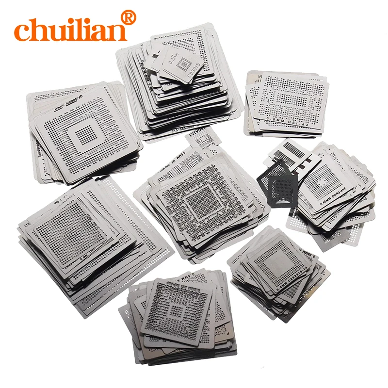 459pcs/lot BGA Reballing Rework Directly Heat Stencils Template Paste Reballing Station kit 10pcs BGA Solder balls