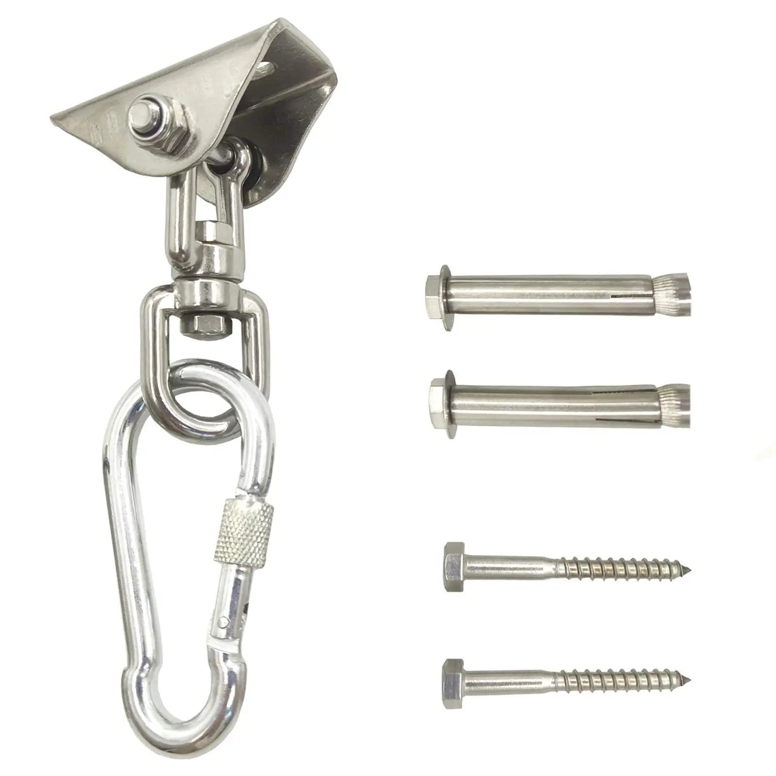 

Hanging Kit, 1000 lb Capacity Heavy Duty 360° Rotate Swing Hooks for Swing, Chair, Yoga, Outdoor Patio Porch Swing Hardware