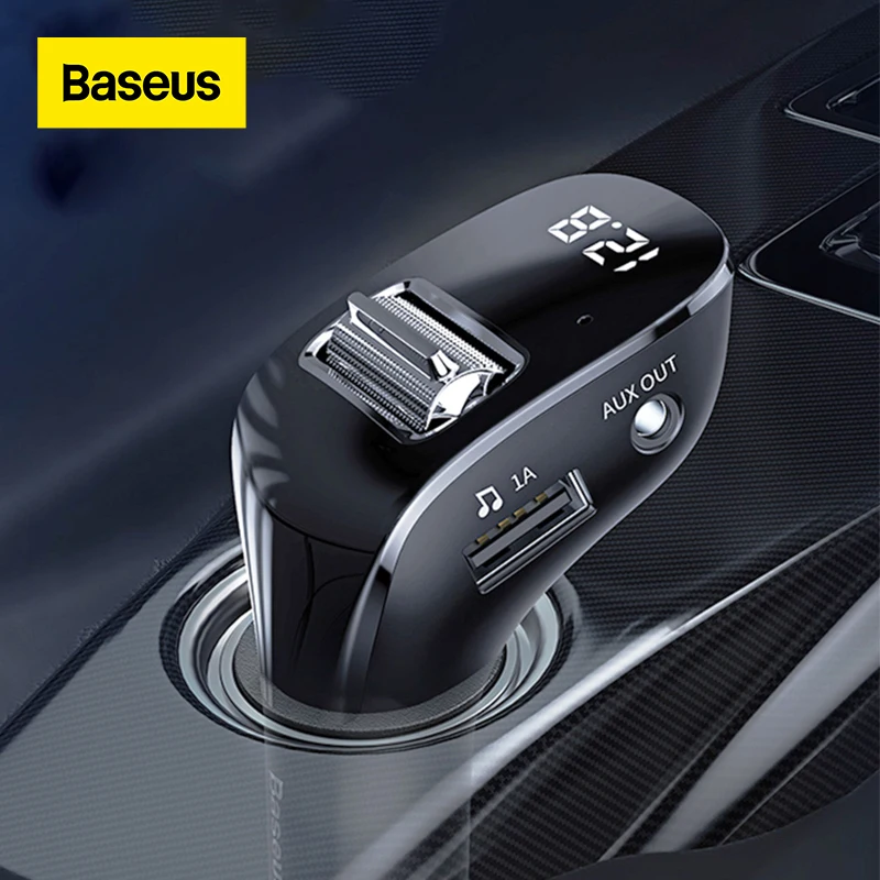 

Baseus Car AUX Bluetooth Adapter Handsfree Car Kit Auto Mp3 Player Bluetooth Receiver With Dual USB Car Charger FM Transmitter