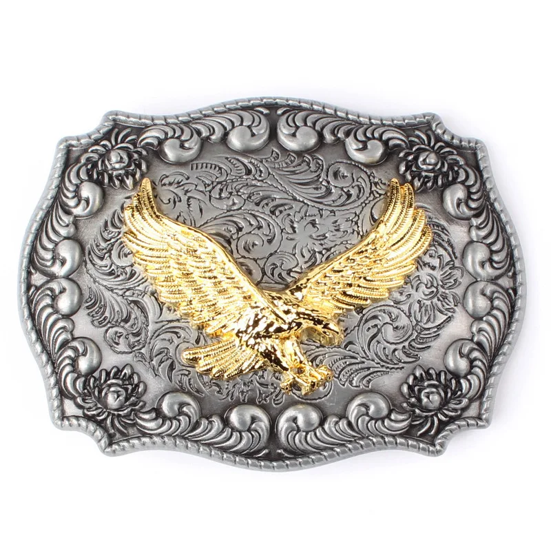 

Двухцветная пряжка для ремня Golden Eagle, металлическая головка ремня, гладкие компоненты, металлический 3D сплав, декоративные аксессуары