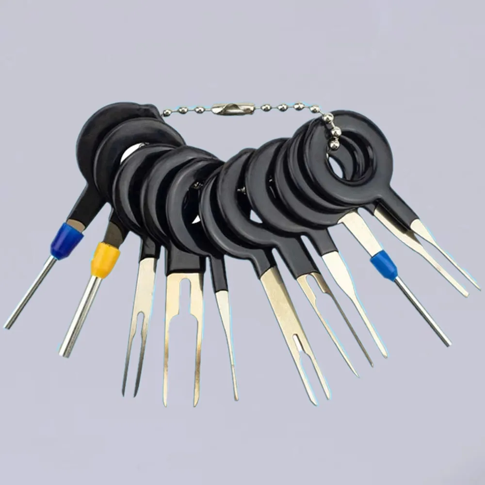 

11 Pack Key Pin Removal Tool Car Plug Terminal Removal Tool Car Wire Crimp Connector Pin Extractor Kit