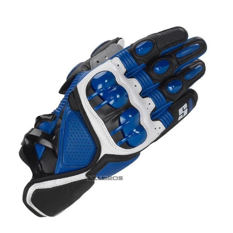 

Alpine S1 Racing Gloves Leather Guantes Motorbike Locomotive Motorcycle Scooter Riding Enduro Blue Luvas Accessories For Men