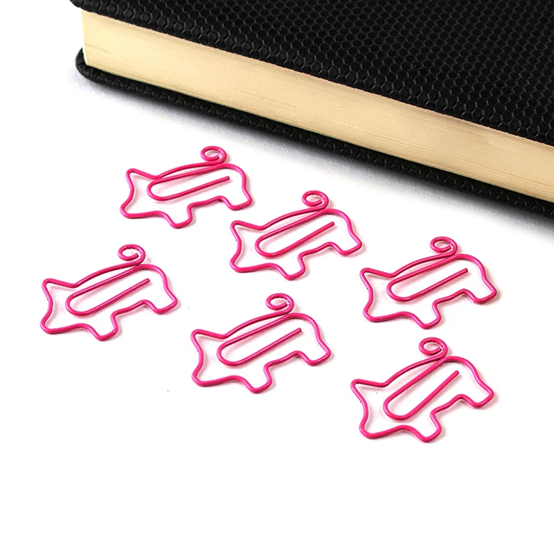

10PCS Cute Animal Pink Pig Bookmark Paper Clip School Office Supply Metal Material Escolar Papelaria Gift Stationery