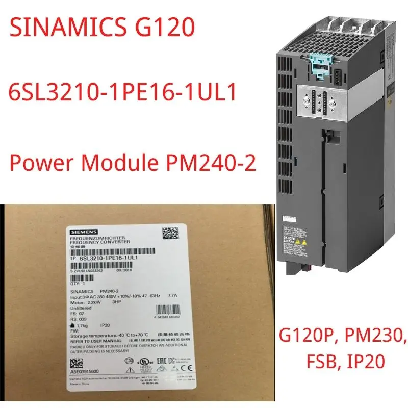 

6SL3210-1PE16-1UL1 Brand New SINAMICS G120 Power Module PM240-2 , G120P, PM230, FSB, IP20 6SL3210 1PE16 1UL1