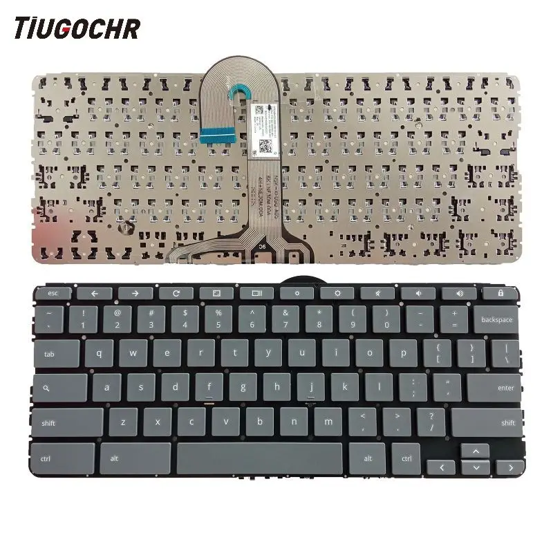 Новинка для HP chromebook x360 11-ae000 Клавиатура США без рамки серая версия Google с кнопкой блокировки