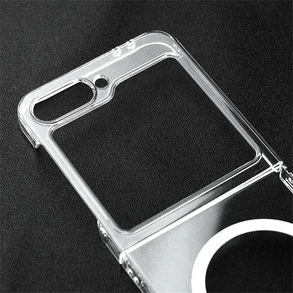 Оригинальный прозрачный Магнитный чехол для беспроводной зарядки Samsung Galaxy Z Flip 6 5