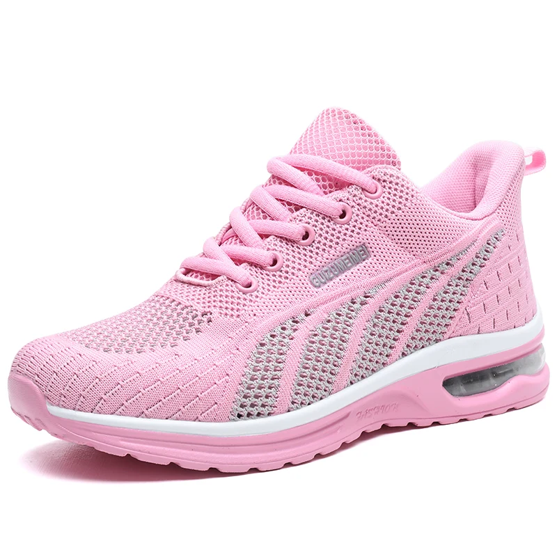 New hollow out single mesh running shoes Women's breathable sports shoes Summer mesh air cushion Women's casual shoes
