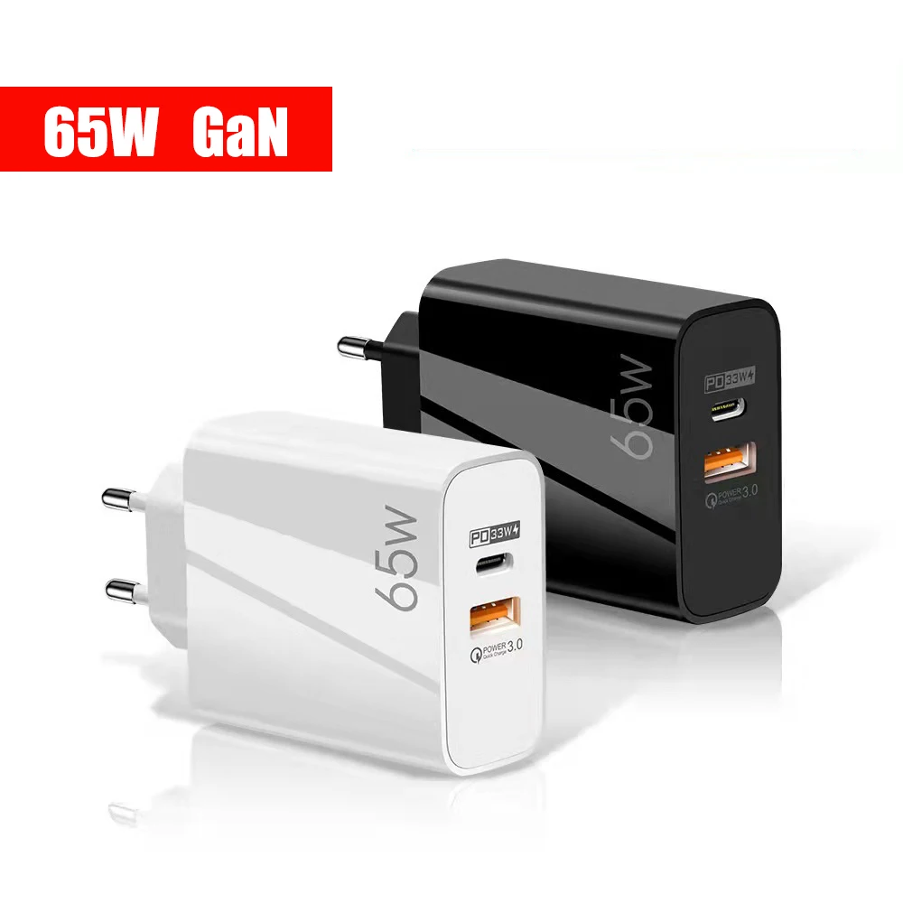 

Зарядное устройство сетевое с USB-портом и штекером USB Type-C, 65 Вт