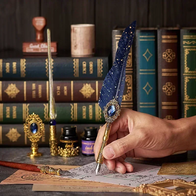 Набор перьевых ручек каллиграфия искусственные чернила элегантный комплект для