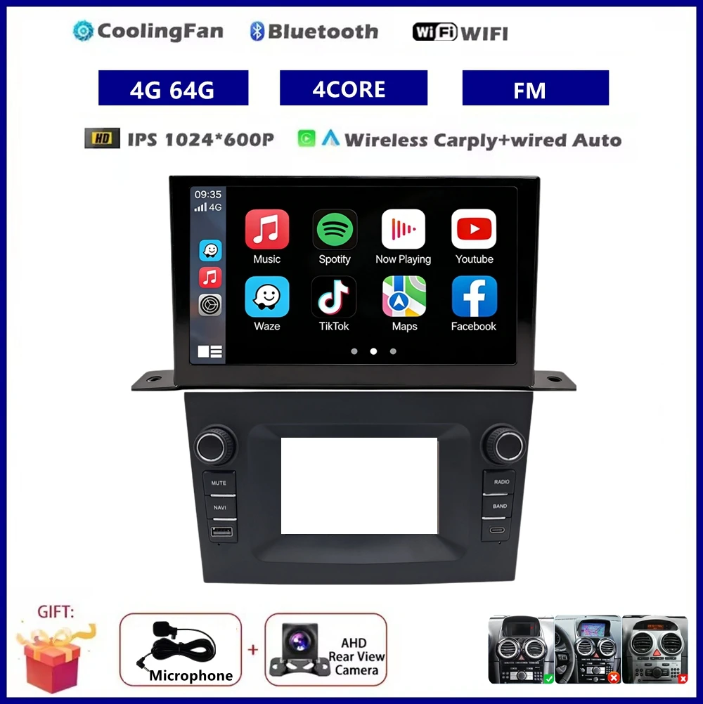 

Android радио автомобильный мультимедийный CarPlay для Opel Corsa D 2007-2012 Android Auto CarPlay стерео интеллектуальный экран плеер GPS