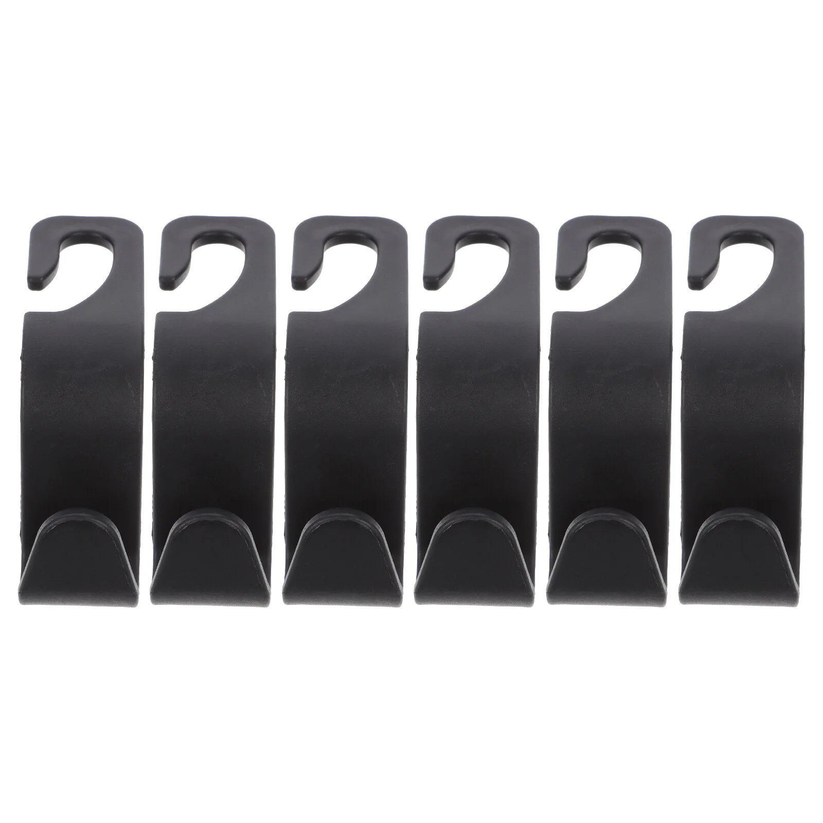 

6pcs Car Seat Back Hooks Headrest Hangers Organizers for Handbags Purses Grocery Bags (Black)