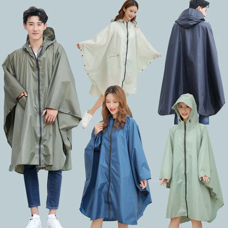 

Japanese Cape Women Raincoat Men Adult Fashion Waterproof Rain Jacket Hiking Travel Lightweight Long Poncho Hooded Windbreaker