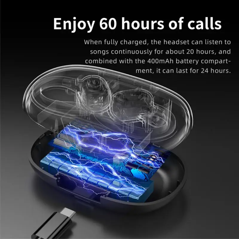 

For Huawei Vivo Hd Call Headset Waterproof Hifi Sound Wireless Earbuds Hanging Ear Type Sports Waterproof Mini Headset