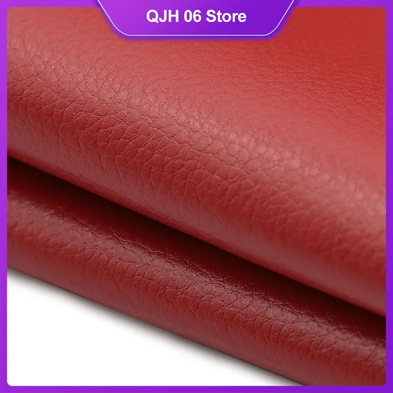 

Eco-friendly Real Microfiber Leather Scratch-resistant Big litchi Grain Leather Waterproof PU Leather DIY Sofa Leather Materials