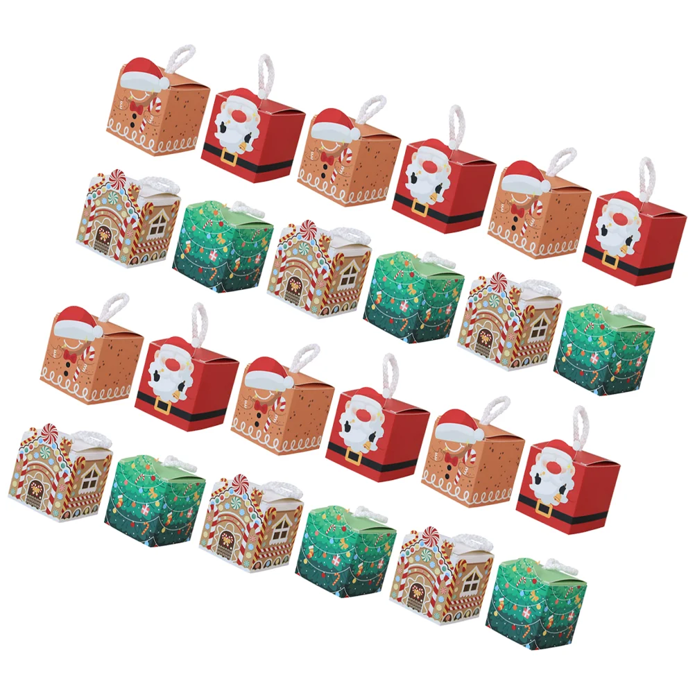 

24Pcs Christmas Gift Boxes Candy Boxes Treat Boxes Party Decorations Xmas Party Favor