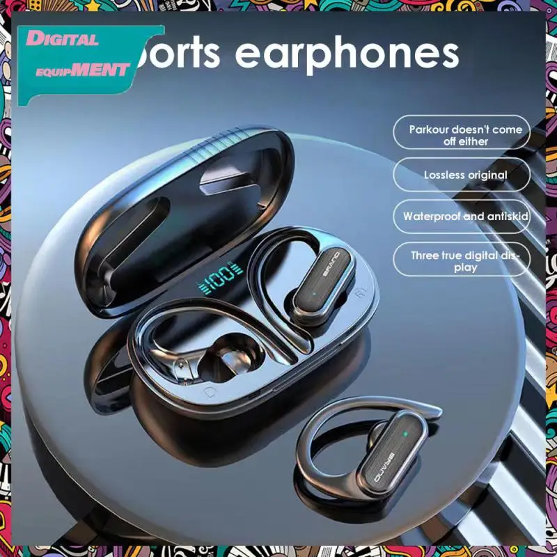 

Noise Reduction Headset With Charging Case Tws Hanging Ear Headphone Touch Control Stereo Sports Earphone Waterproof