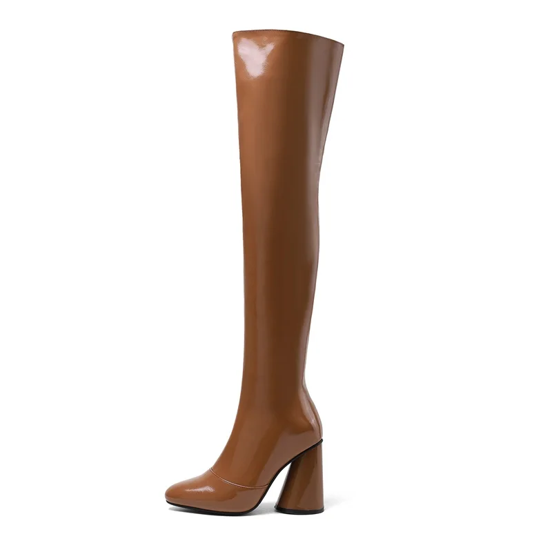 Новинка 2022 женские римские сапоги до середины икры на высоком каблуке Женская