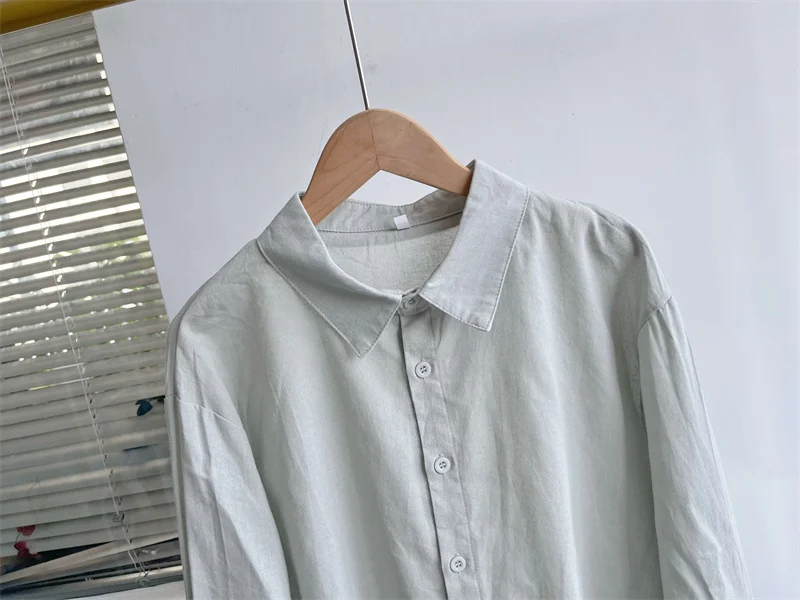 Небольшие недостатки однотонные рубашки с длинным рукавом универсальная модная