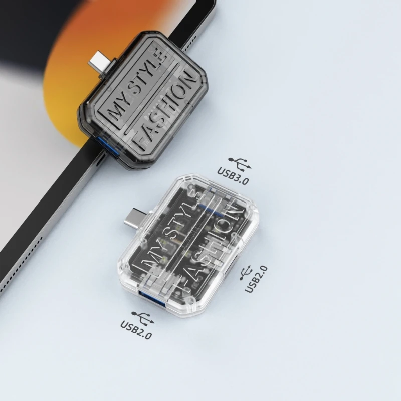 Прозрачный концентратор USB C Адаптер с портом 4K HDTV зарядным устройством PD100 Вт