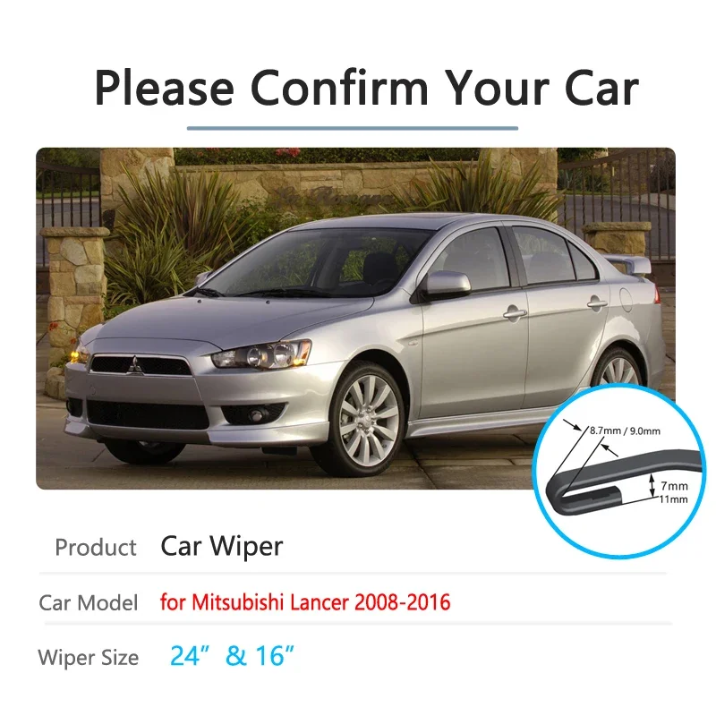 Фото Для Mitsubishi Lancer 2008 ~ 2016 лезвие для чистки автомобиля Ralliart Evo x Galant Fortis ex Browse Cleans №2