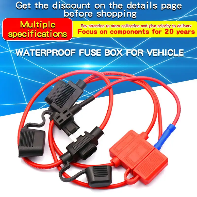 

1PCS In Line Mini Blade Fuse Holder Waterproof Splash Proof For Car Replacement Fuses