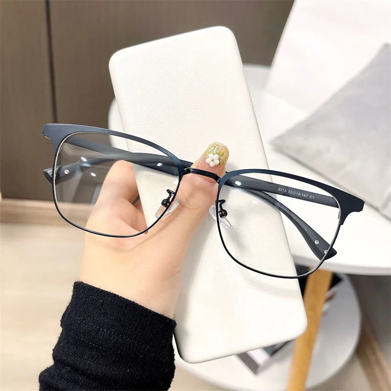 Оправа для очков в деловом стиле оправа с полуободковой оправой защита от синего