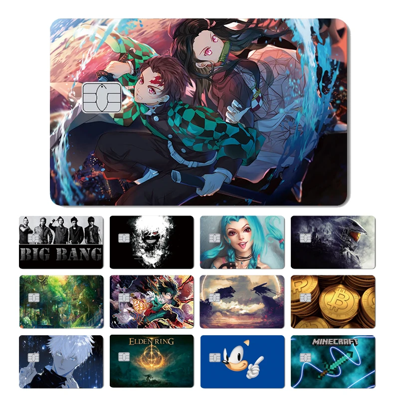 

Magic Shark Game Anime Cartoon Character Matte Film Sticker Skin Film Cover for Big Small No Chip Credit Debit Card