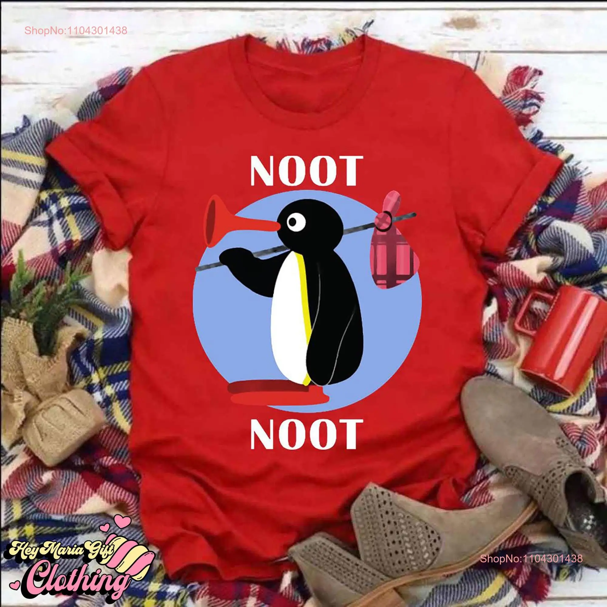 Футболка Pingu Noot Meme Cute Penguin Apparel Lover Animal с длинными или короткими рукавами