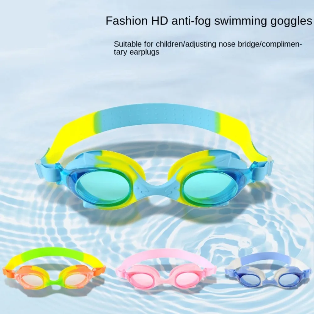 Разноцветные очки для плавания, спортивные очки для бассейна из ПВХ в упаковке, спортивные товары, противотуманные детские очки для плавания для детей