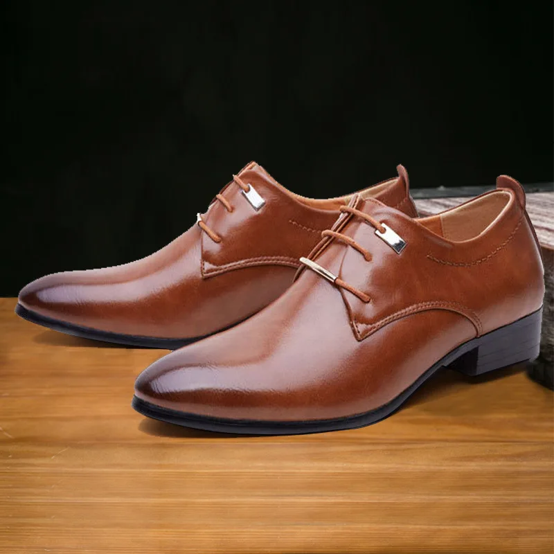 

Italian Black Formal Shoes Men Loafers Wedding Dress Shoes Men Patent Leather Oxford Shoes for Men Chaussures Hommes En Cuir Pop