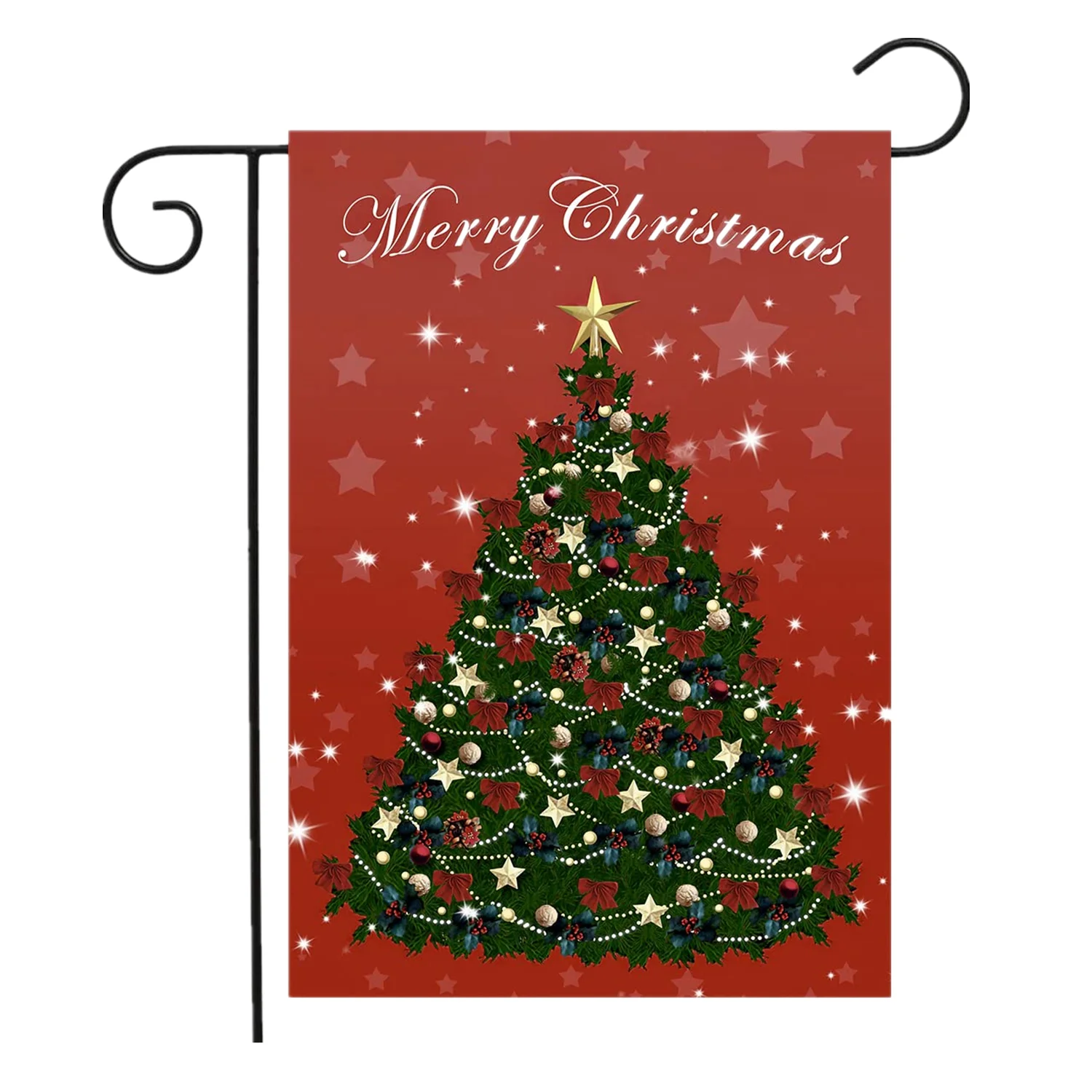 

Christmas Flag Christmas Tree Small Winter Snowflake Indoor Party Digital Printing Brass Grommets Parties Dorm Banner