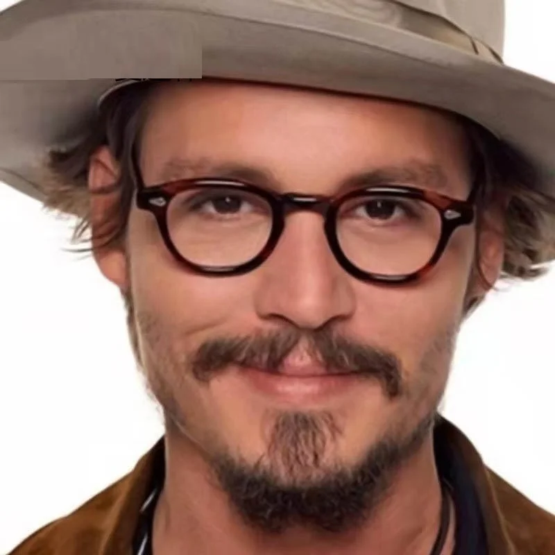 

Classic Johnny Depp Glasses Women Retro Brand Design Rice Nail Round Sun Glasses Men TONY Sun Glasses Ocean Lens Eyewear UV400