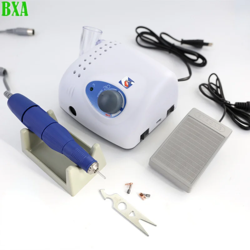 

Strong 210 Nail Drill Machine 35000RPM 105L 65W Manicure Pedicure Nail Gel Polishing Device Strong Grinding Nail Drill Bits Set