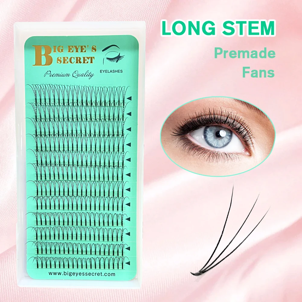 

2D/3D/4D/5D/6D/7D Long Stem Pre-Made Fans Volume Eyelashes Silk Soft Lash Extension False Mink Individual Lashes