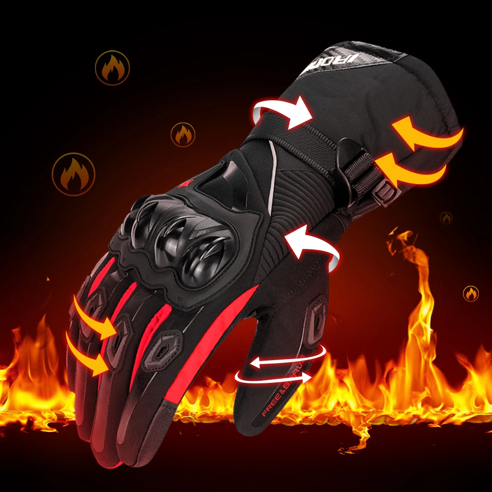 Зимние теплые мотоциклетные перчатки водонепроницаемые для мотокросса с