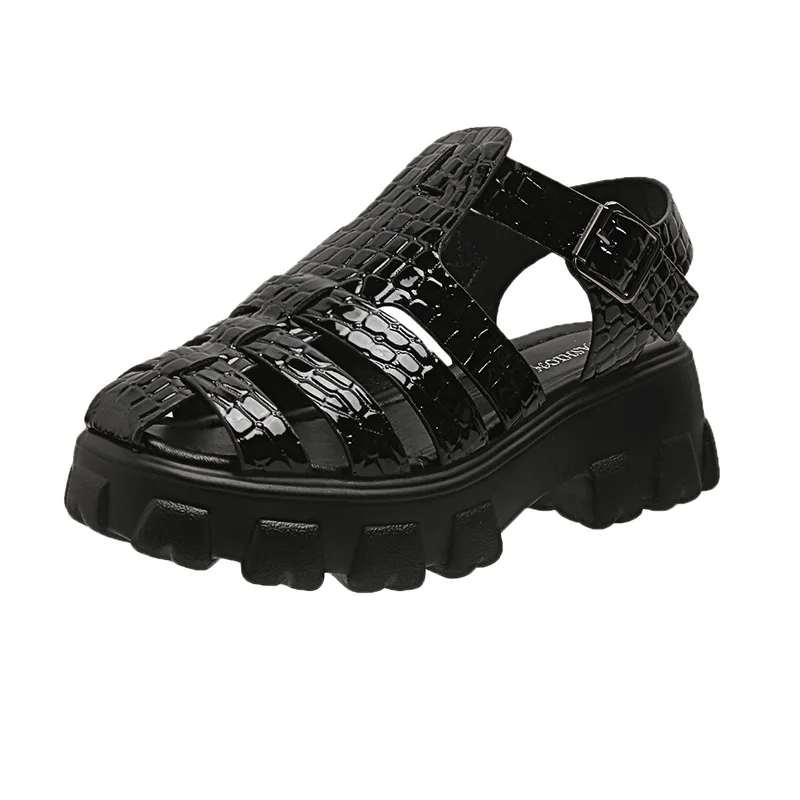 Women's British Style Thick Bottom Fashion Flat Shoes Women Sandals